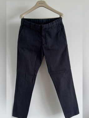 Authentic Burberry Men’s Blue Cotton Pants – Made in Portugal